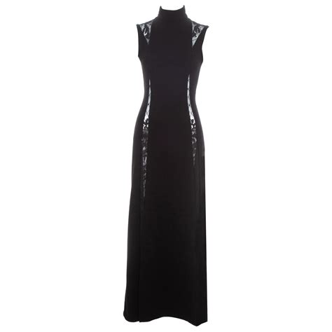 versace black maxi dress|gianni versace black dress.